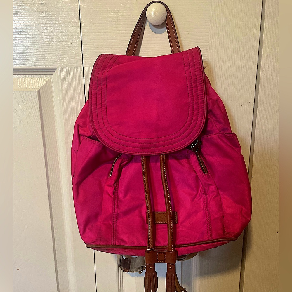 Vintage Dooney & Burke Hot pink back pack